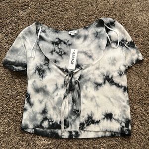 tie dye garage crop top